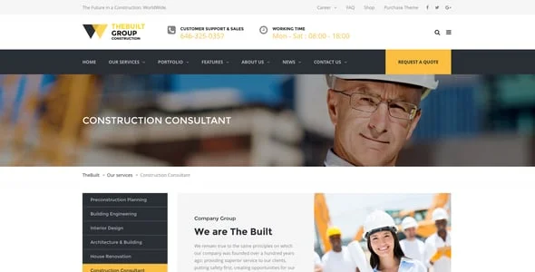 TheBuilt - Construction and Architecture WordPress theme — interior page design