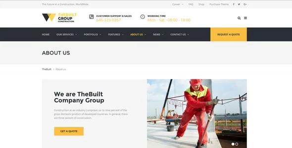 TheBuilt - Construction and Architecture WordPress theme — design detail view