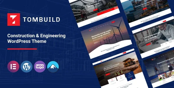 Tombuild – Construction & Engineering WordPress Theme — homepage layout