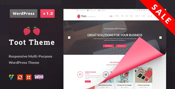 Toot | Responsive Multi-Purpose WordPress Theme — homepage layout