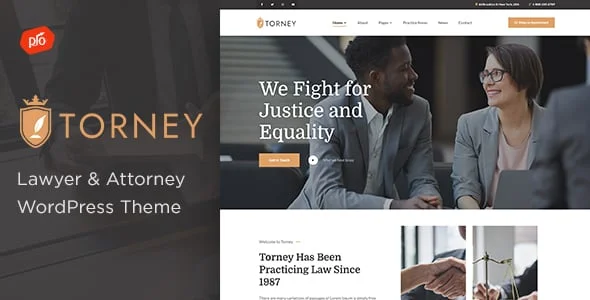 Torney - Lawyer & Attorney WordPress Theme — homepage layout