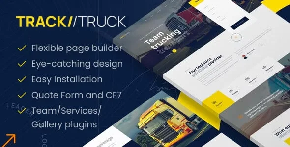 TrackTruck - Freight Brokerage and Logistics Company WordPress theme — homepage layout