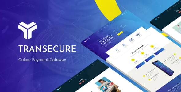 Transecure - Online Payment Gateway WordPress Theme — homepage layout