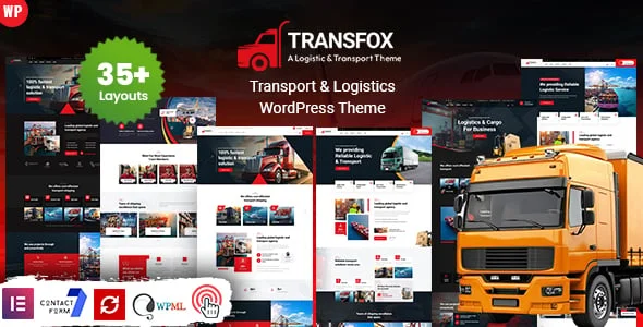 Transfox - Logistics Transport — homepage layout