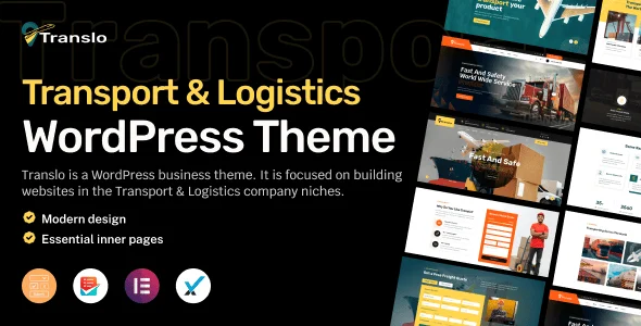 Translo – Logistics and Transportation WordPress Theme — homepage layout