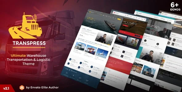 TransPress - Ultimate Transport Logistics Warehouse WP Theme — homepage layout