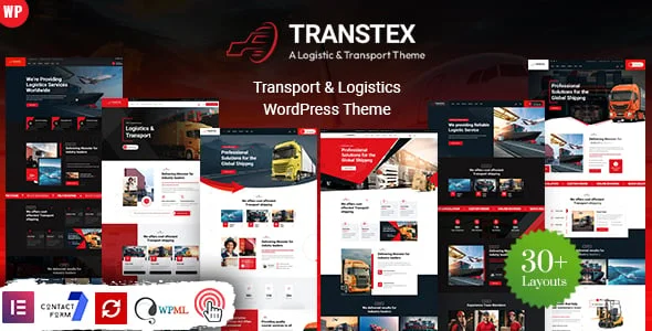 Transtex - Logistics Transportation WordPress — homepage layout