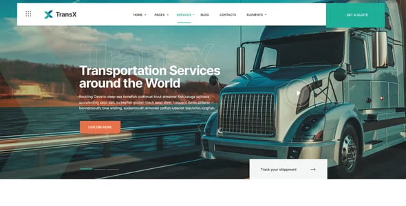 TransX | Transportation & Logistics WordPress Theme — blog and article listing