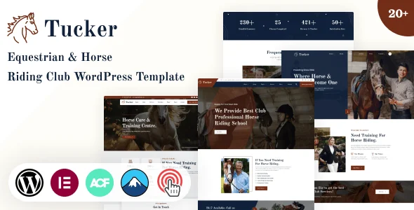 Tucker - Equestrian & Horse Riding Club WordPress Theme — homepage layout