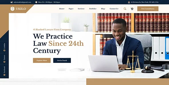 Ukilo - Lawyer & Attorney WordPress Theme — blog and article listing