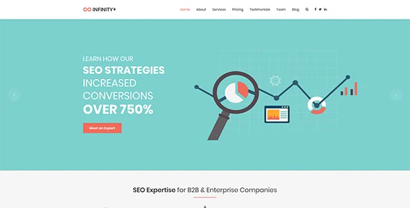 Unfinity - One Page WordPress Theme — interior page design