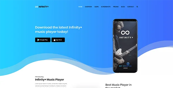 Unfinity - One Page WordPress Theme — design detail view
