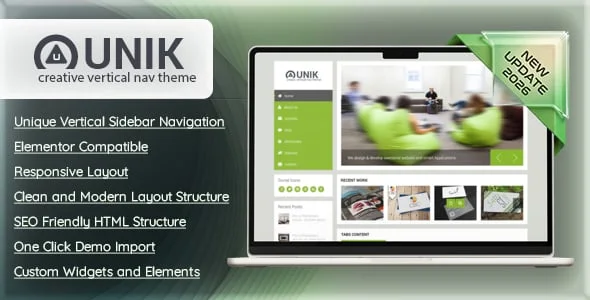 Unik - Responsive Multi-Purpose Theme — homepage layout