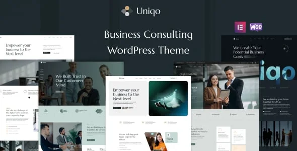 Uniqo – Business Consulting WordPress Theme — homepage layout