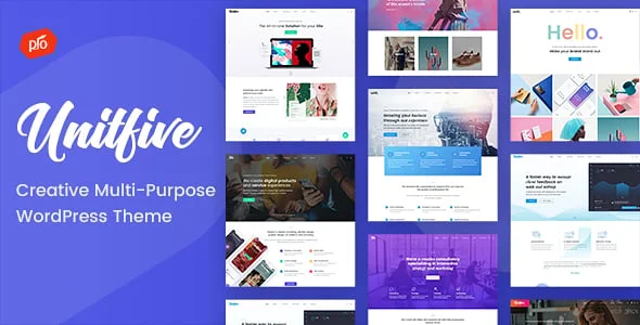 Unit Five - Creative Multi-Purpose WordPress Theme + RTL — homepage layout