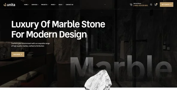 Unita - Marble & Tiles WordPress Theme — blog and article listing
