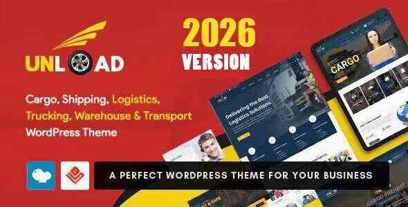 Unload - Shipment Booking & Tracking System - Courier & Shipping WordPress Theme — homepage layout