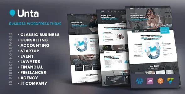 Unta - MultiPurpose Business WordPress Theme — homepage layout