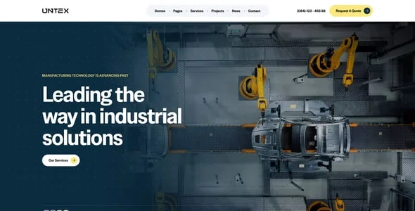 Untex - Factory & Industrial WordPress Theme — single post layout
