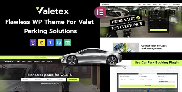 Valetex - Valet & Parking Services WordPress Theme — homepage layout