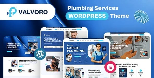 Valvoro - Plumbing Services WordPress Theme — homepage layout