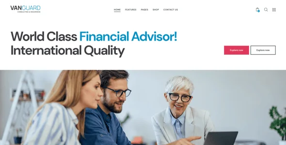 Vanguard - Consulting & Insurance WordPress Theme — interior page design