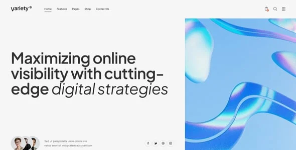 Variety — Multipage Business & Consulting WordPress Theme — interior page design