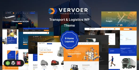 Vervoer - Logistics & Transportation WordPress Theme + RTL — homepage layout