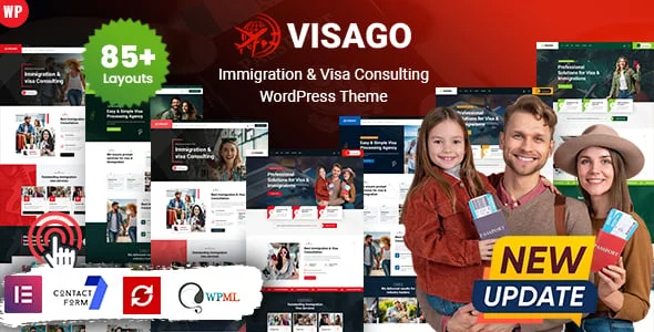 Visa Go - Visa Immigration WordPress — homepage layout