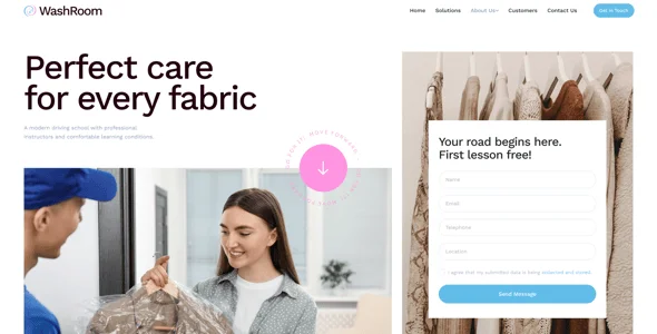 Washroom - Laundry & Clothes Dry Cleaning WordPress Theme — blog and article listing