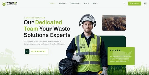 Wastbin - Waste Disposal & Recycling Services WordPress Theme — single post layout