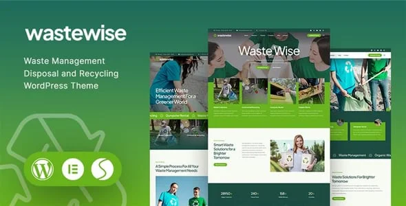 Wastewise — Waste Management Disposal and Recycling WordPress Theme — homepage layout