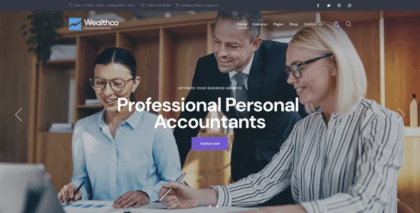 WealthCo | Business & Financial Consulting WordPress Theme — blog and article listing