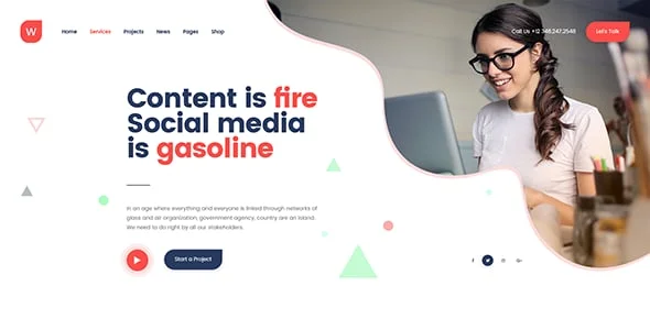Wekala - Digital Agency & Marketing WordPress Theme — blog and article listing
