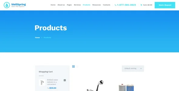 WellSpring | Aqua Filters & Drinking Water Delivery WordPress Theme — interior page design