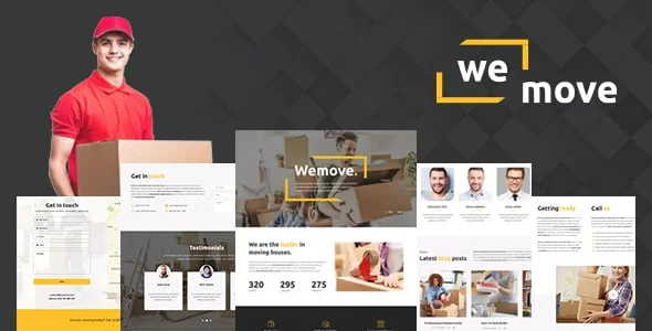 WeMove - Home Moving & Logistic WordPress Theme — homepage layout