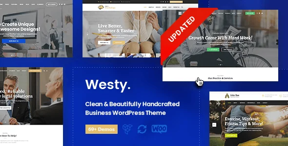 Westy - Responsive Multi-Purpose WordPress Theme — homepage layout