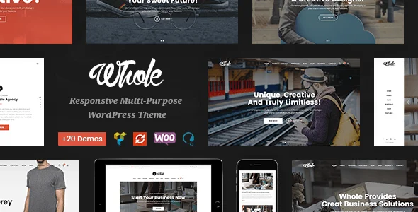 Whole - Creative Multi-Purpose WordPress Theme — homepage layout