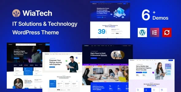 WiaTech - IT Services & Development WordPress Theme — homepage layout