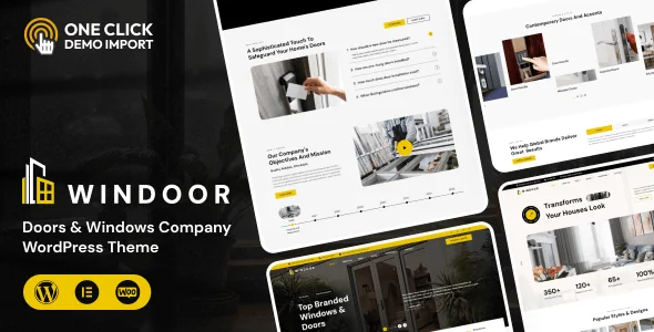Windoor - Doors & Windows Company WordPress Theme — homepage layout