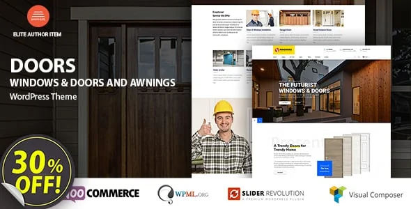 Windows & Doors - High Quality WordPress Theme — homepage layout