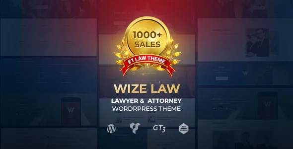 Wize Law - Attorney and Legal Services WordPress Theme — homepage layout