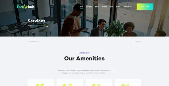 WotaHub | Coworking Space & Office Center WordPress Theme — single post layout