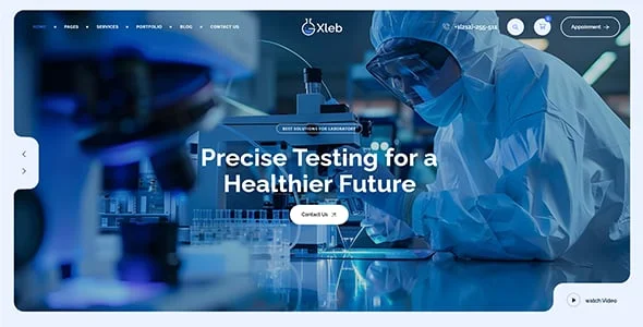 Xleb - Laboratory & Science Research WordPress Theme — single post layout