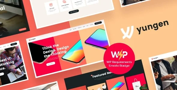 Yungen | Modern Digital Agency Business WordPress Theme — homepage layout