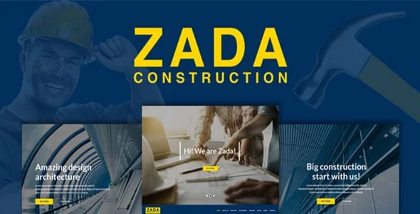 Zada - Construction WordPress Theme — homepage layout