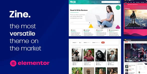 Zine - Website Builder - WordPress Elementor Theme — homepage layout