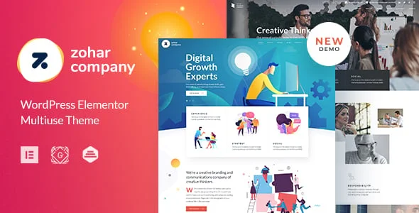 Zohar - Business Consulting WordPress Theme — homepage layout