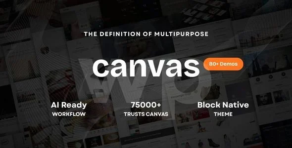 Canvas | The Multi-Purpose AI Theme & Website Builder WordPress theme homepage layout for a agency corporate website