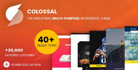 Colossal - Industrial multi-purpose WordPress Theme WordPress theme homepage layout for a business corporate website